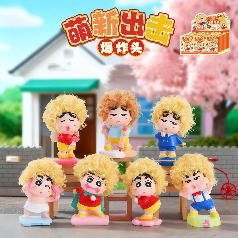 Shin Chan · peinado afro · gachapon coleccionable