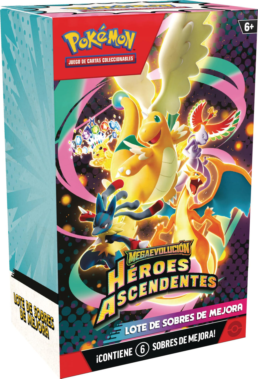 Pokémon Megaevolución – Héroes Ascendentes · Lote de 6 Sobres de Mejora