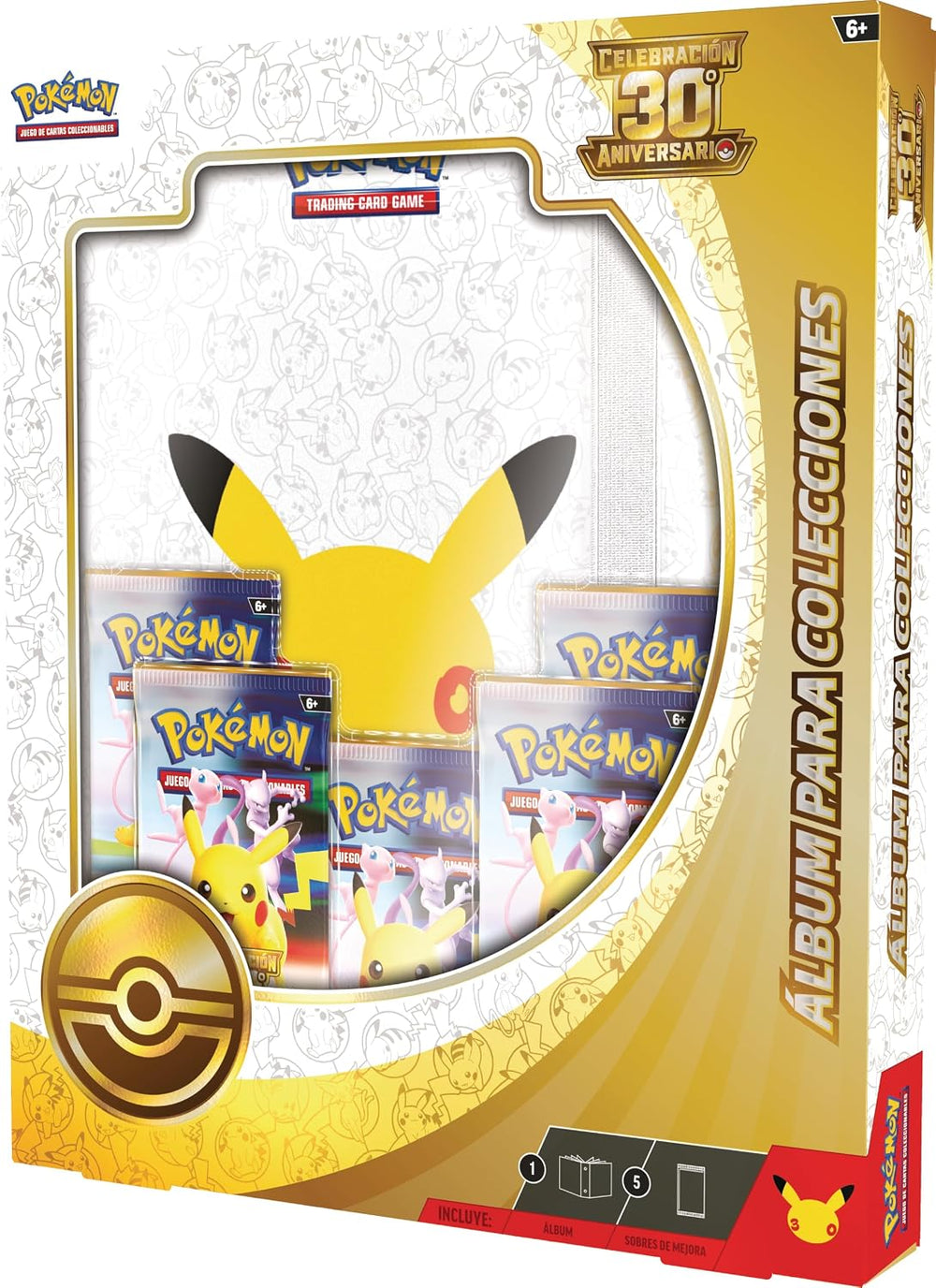 Pokémon Celebración 30.º Aniversario: Álbum + 5 Sobres de Mejora · gachapon coleccionable