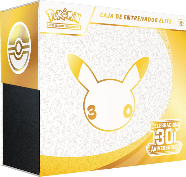 Pokémon Caja Élite Celebración 30.º Aniversario (9 sobres + promo Nidorina) · gachapon coleccionable