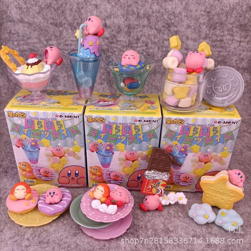 Caja sorpresa RE-MENT de Kirby con figura miniatura kawaii de estilo japonés — Don Gachapón