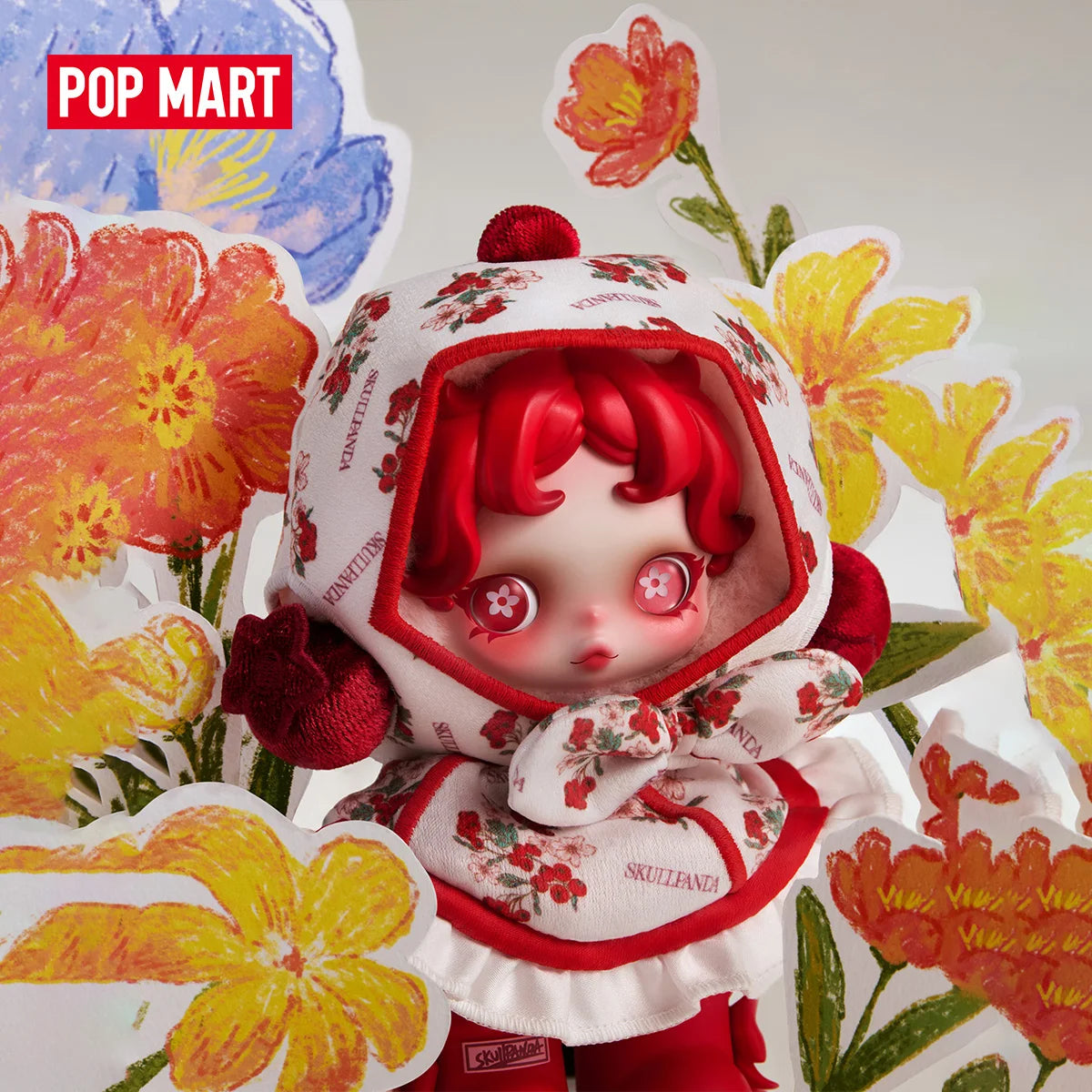 POP MART SKULLPANDA Amid Flowers (peluche) — POP MART
