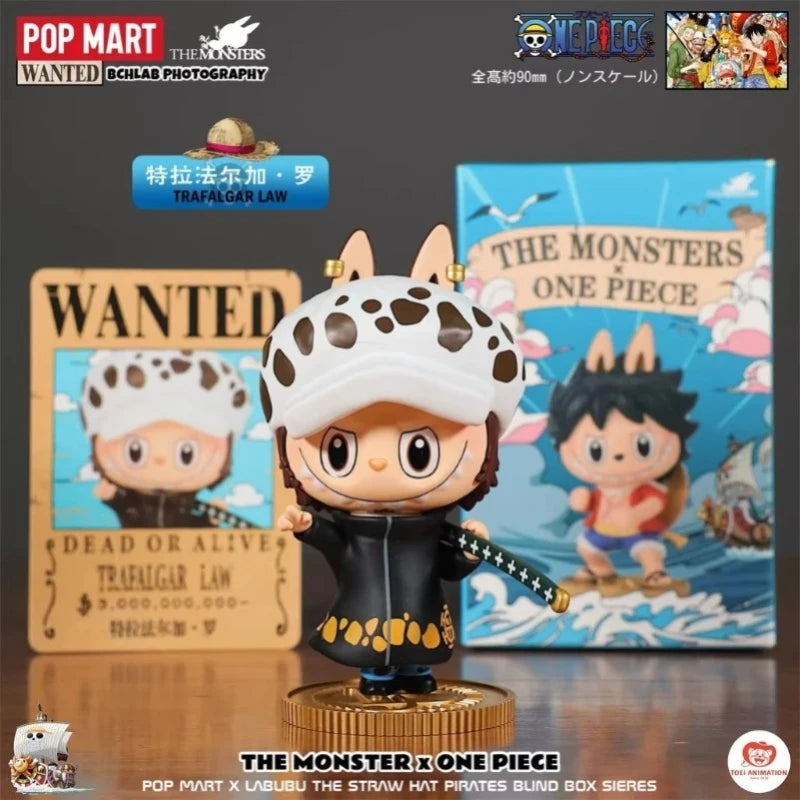Caja sorpresa coleccionable Labubu The Monsters x One Piece, figura kawaii de estilo japonés — Don Gachapón