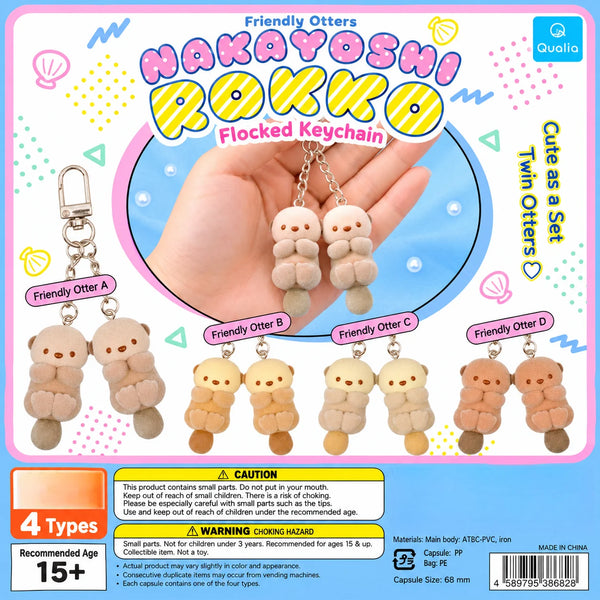 Nutrias inseparables · llavero sorpresa (Qualia) · gachapon coleccionable