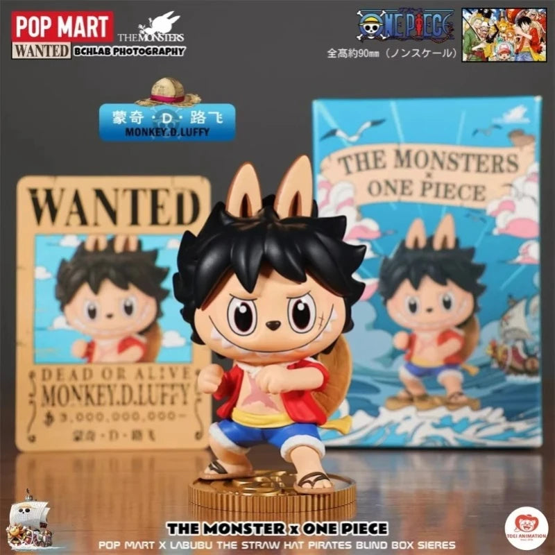 Caja sorpresa coleccionable Labubu The Monsters x One Piece, figura kawaii de estilo japonés — Don Gachapón