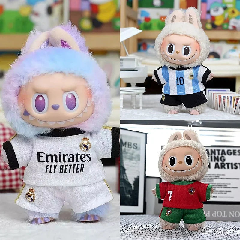 Conjuntos de ropa para Labubu de 17 cm · gachapon coleccionable