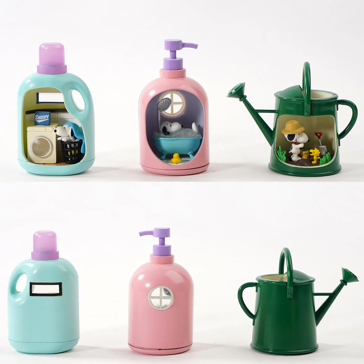 Caja sorpresa Re-Ment Life in A Bottle con figura coleccionable de Snoopy kawaii de estilo japonés — Don Gachapón
