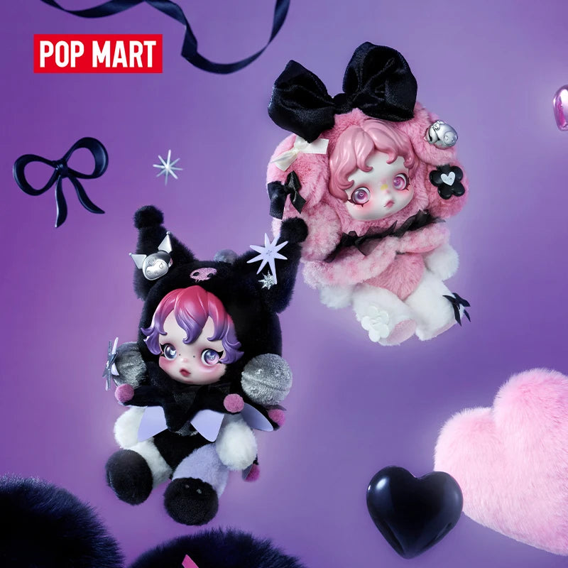 POP MART SKULLPANDA × KUROMI Colgante de peluche (Sanrio) — POP MART
