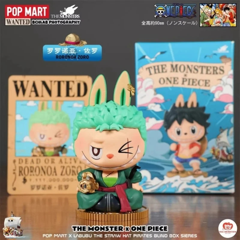Caja sorpresa coleccionable Labubu The Monsters x One Piece, figura kawaii de estilo japonés — Don Gachapón