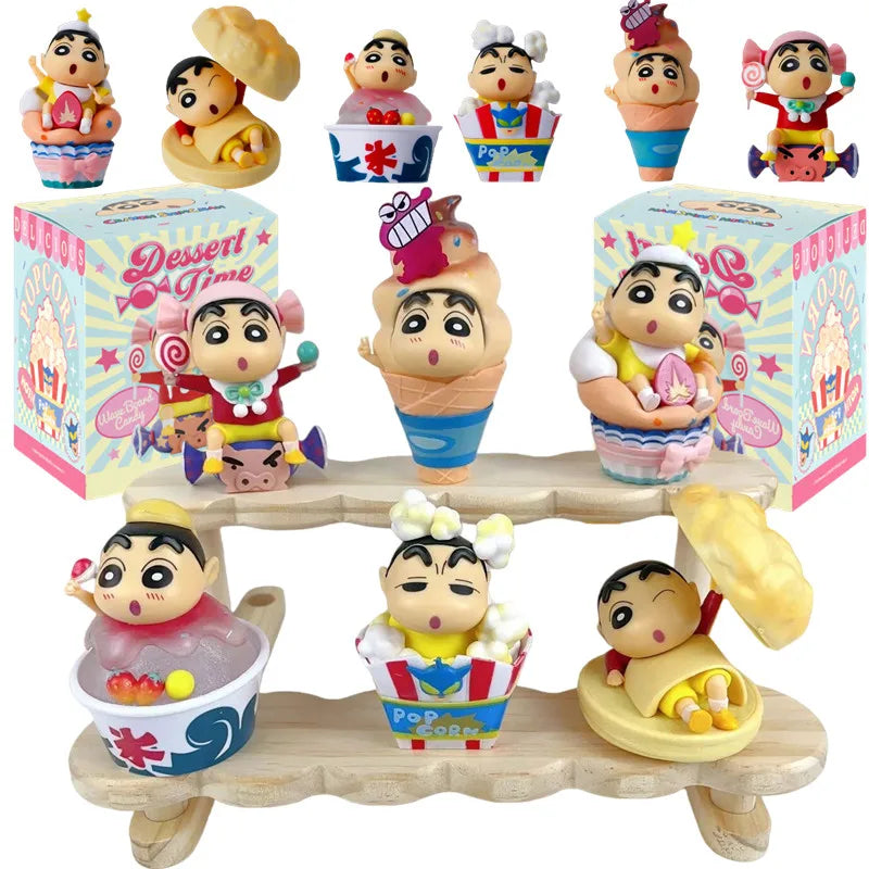 Shin Chan · hora del postre · gachapon coleccionable