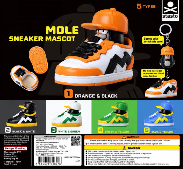 Topos con zapatillas · llavero sorpresa (Stasto) · gachapon coleccionable