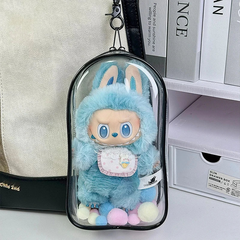 Funda antipolvo transparente para Labubu