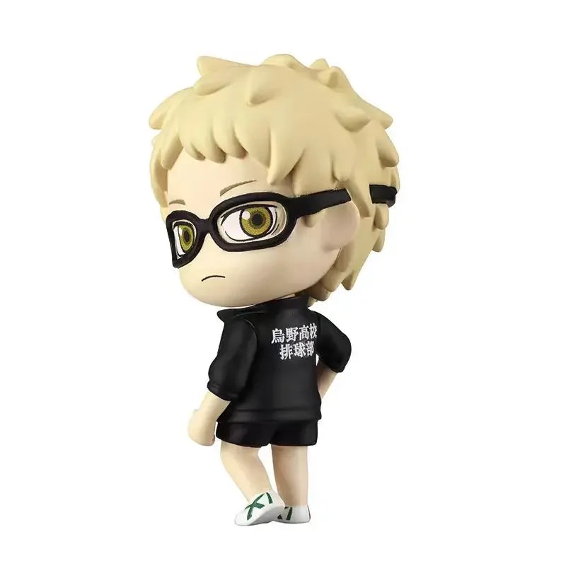 Figura gachapón de Haikyuu en pose durmiente, coleccionable kawaii de estilo japonés — Don Gachapón