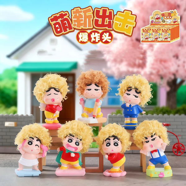 Shin Chan · peinado afro · gachapon coleccionable