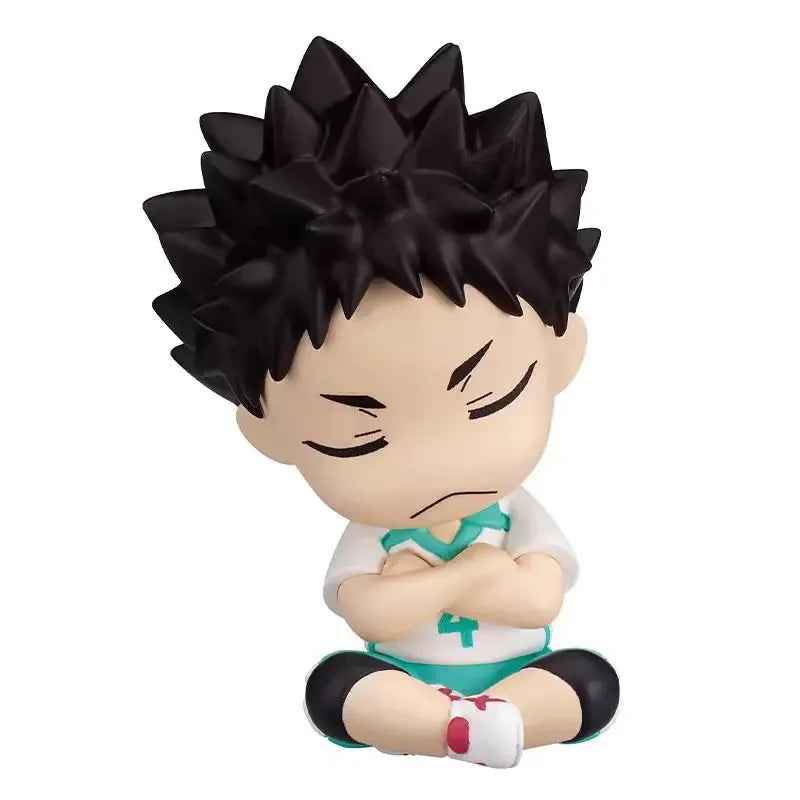 Figura gachapón de Haikyuu en pose durmiente, coleccionable kawaii de estilo japonés — Don Gachapón